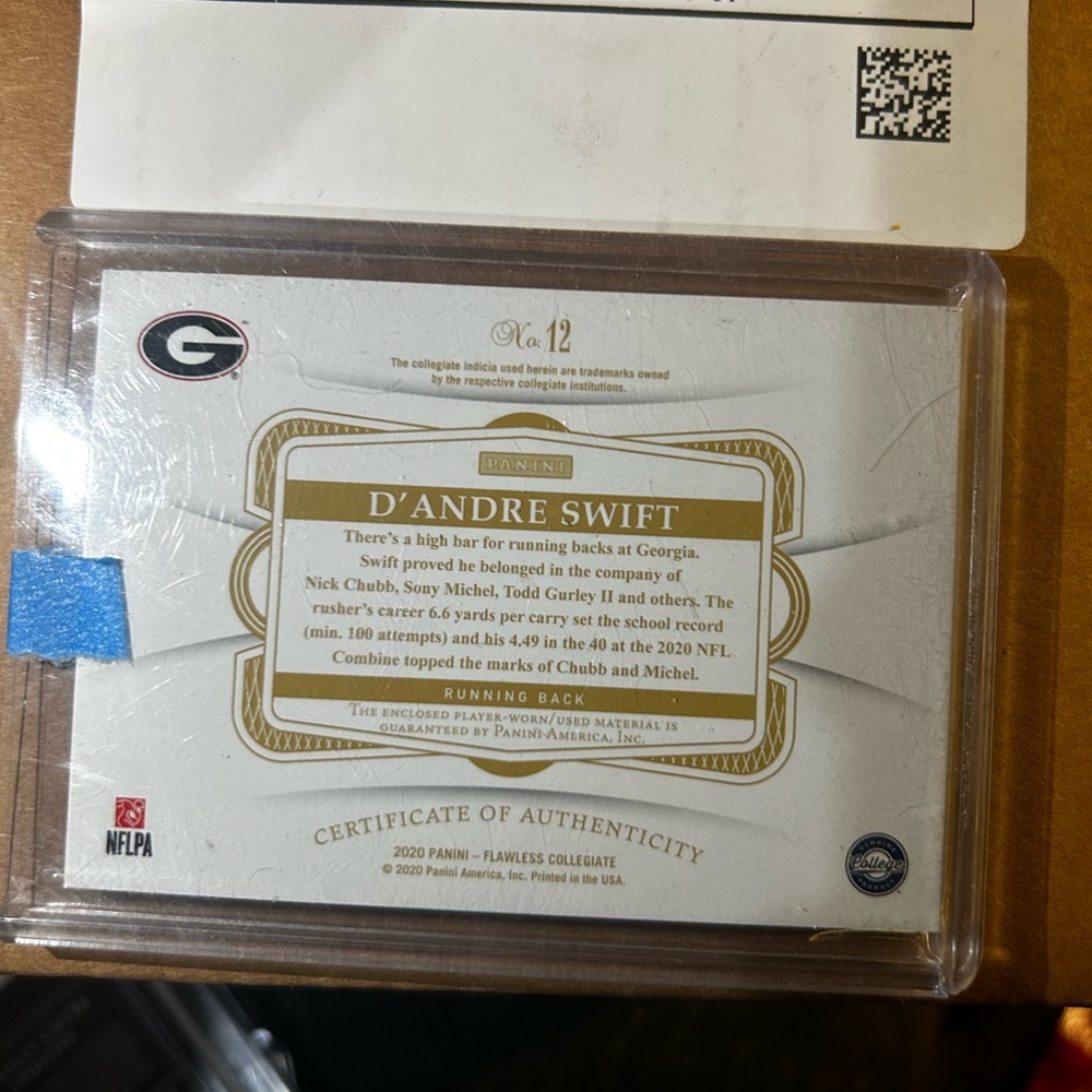 Patch Flawless, Silver D’andre Swift 06/15 Three … - image 4